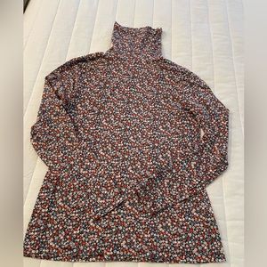 Lands End Floral Turtle Neck